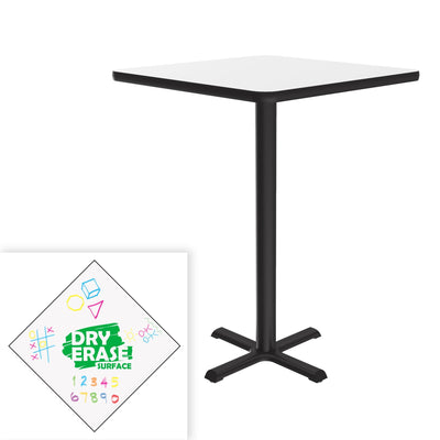 All Bar Stool/Standing Height Café & Breakroom Table - Dry Erase Markerboard