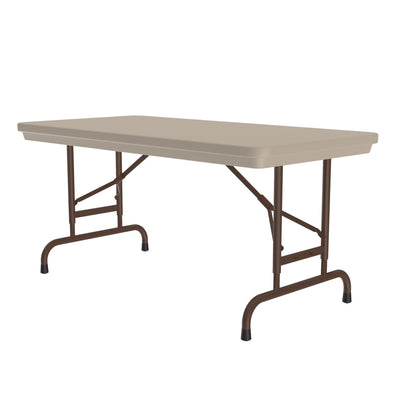 Heavy Duty Commercial Plastic Folding Table — Adjustable Height