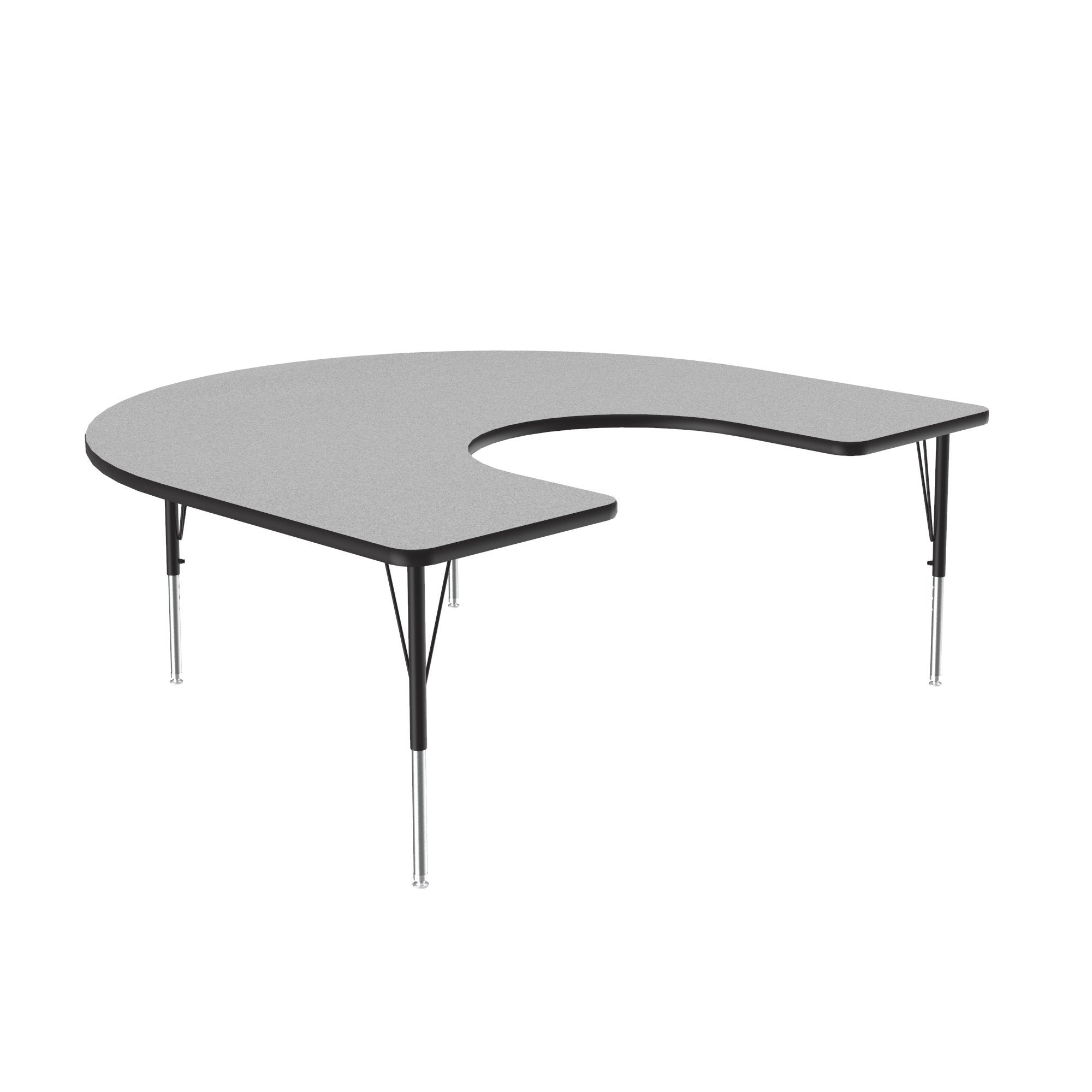Horseshoe Thermal Laminate Activity Table with Standard Height Adjustable  Legs AT-HRSE