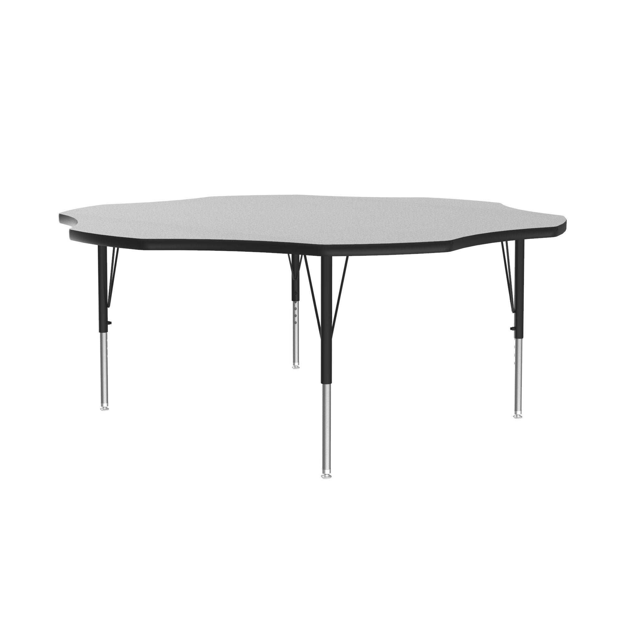  Correll 60x66 Horseshoe Shaped Classroom Activity Table,  Height Adjustable (19-29) Colonial Hickory Top & Edge, Durable High  Pressure Laminate, Black/Chrome Base, School Furniture, Made in The USA :  Office Products