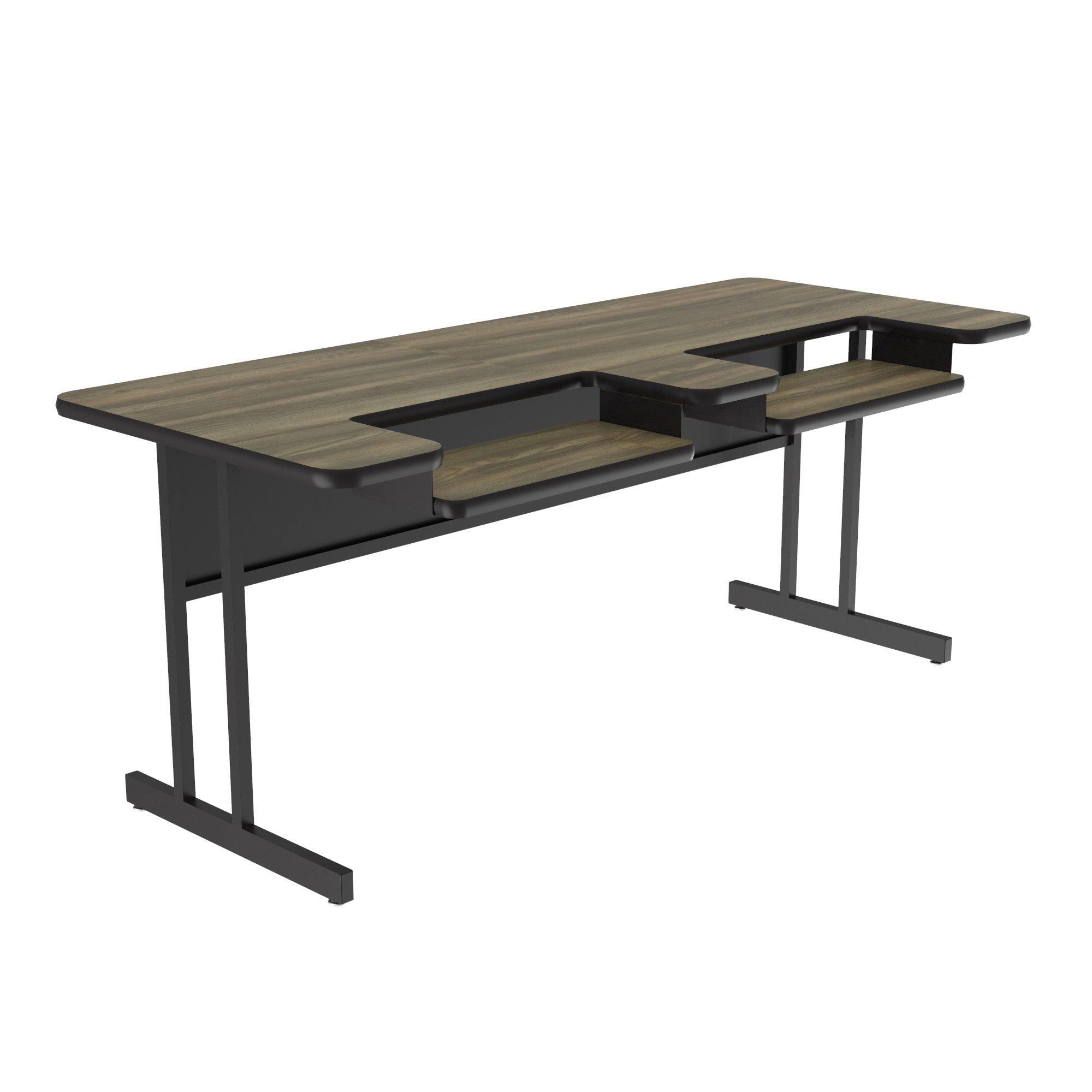 Bi Level Computer Workstation Desk Level 3Plus Dual Surface