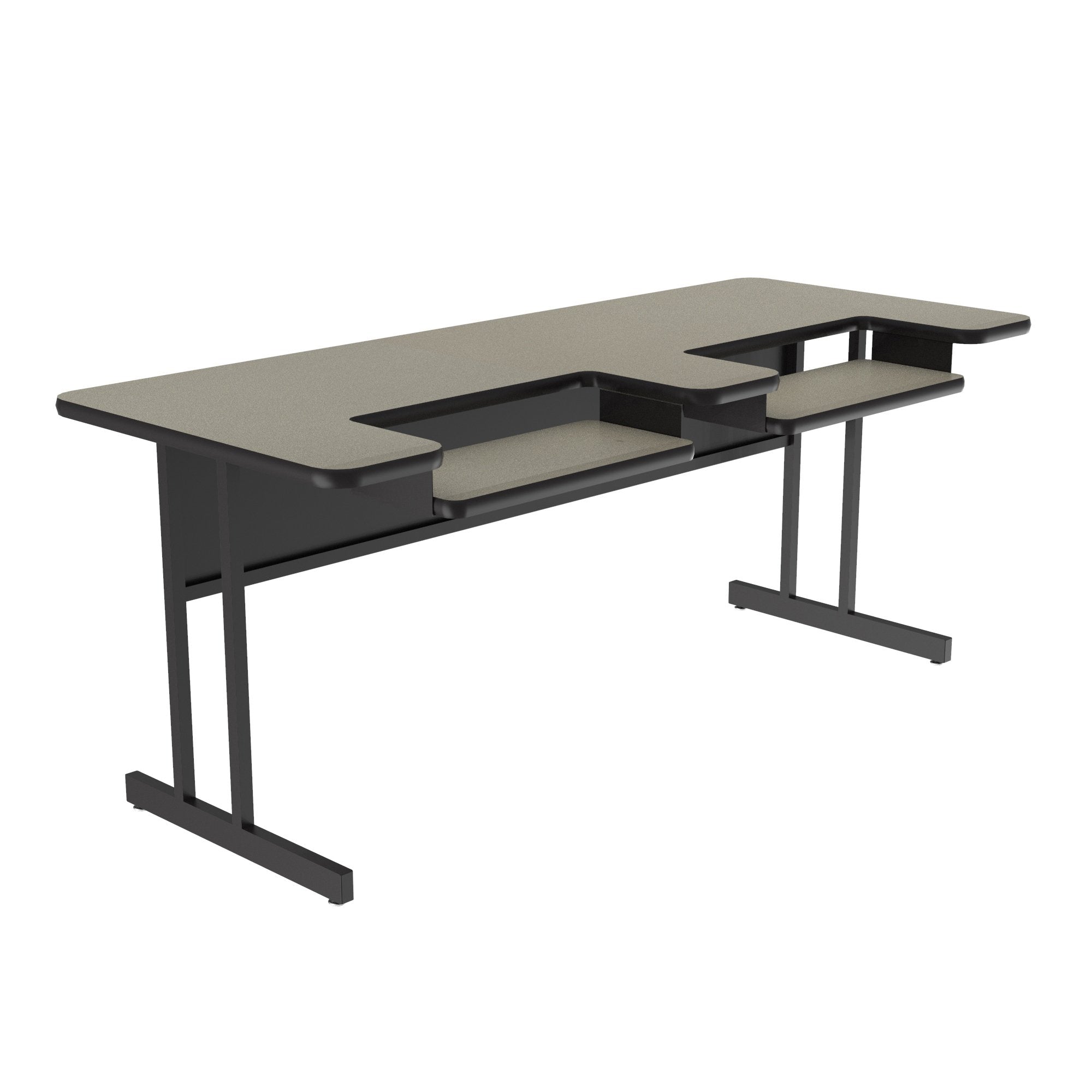 Bi-Level Work Station and Student Desk - High-Pressure Laminate