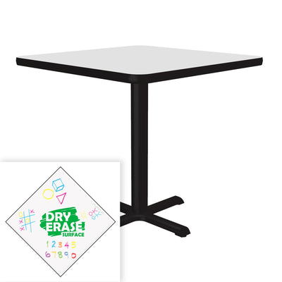 All Table Height Café & Breakroom Table - Dry Erase Markerboard