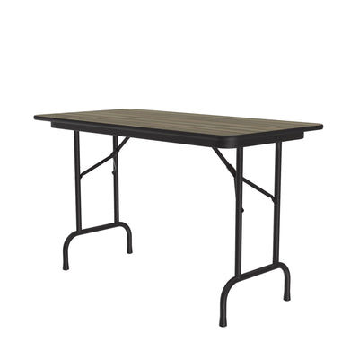 Commercial High-Pressure Folding Tables, Standard Height — Wood Grain Tops