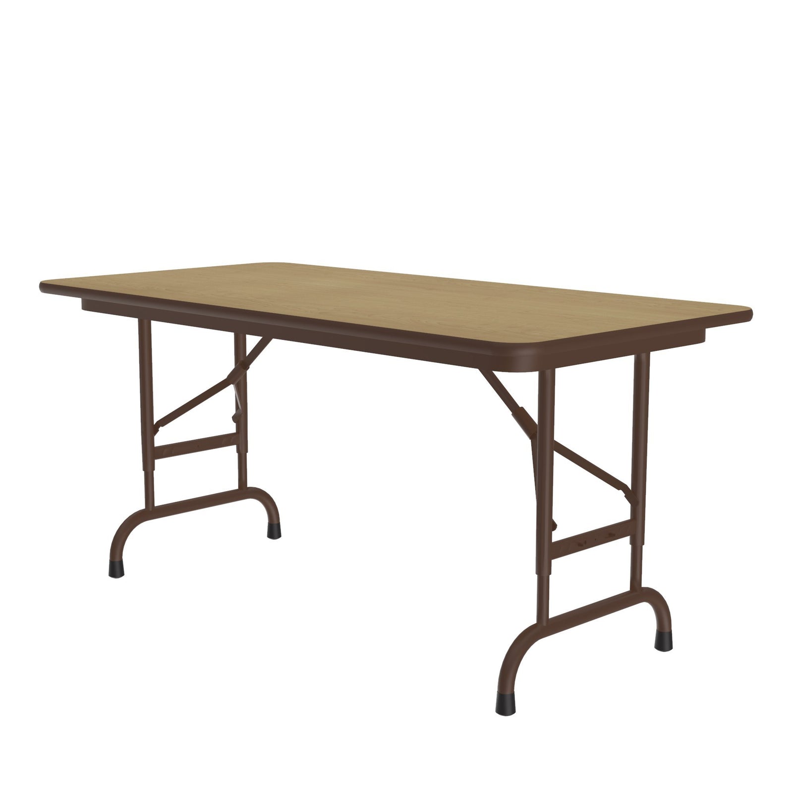 Commercial High-Pressure Folding Tables, Adjustable Height — Wood Grain Tops