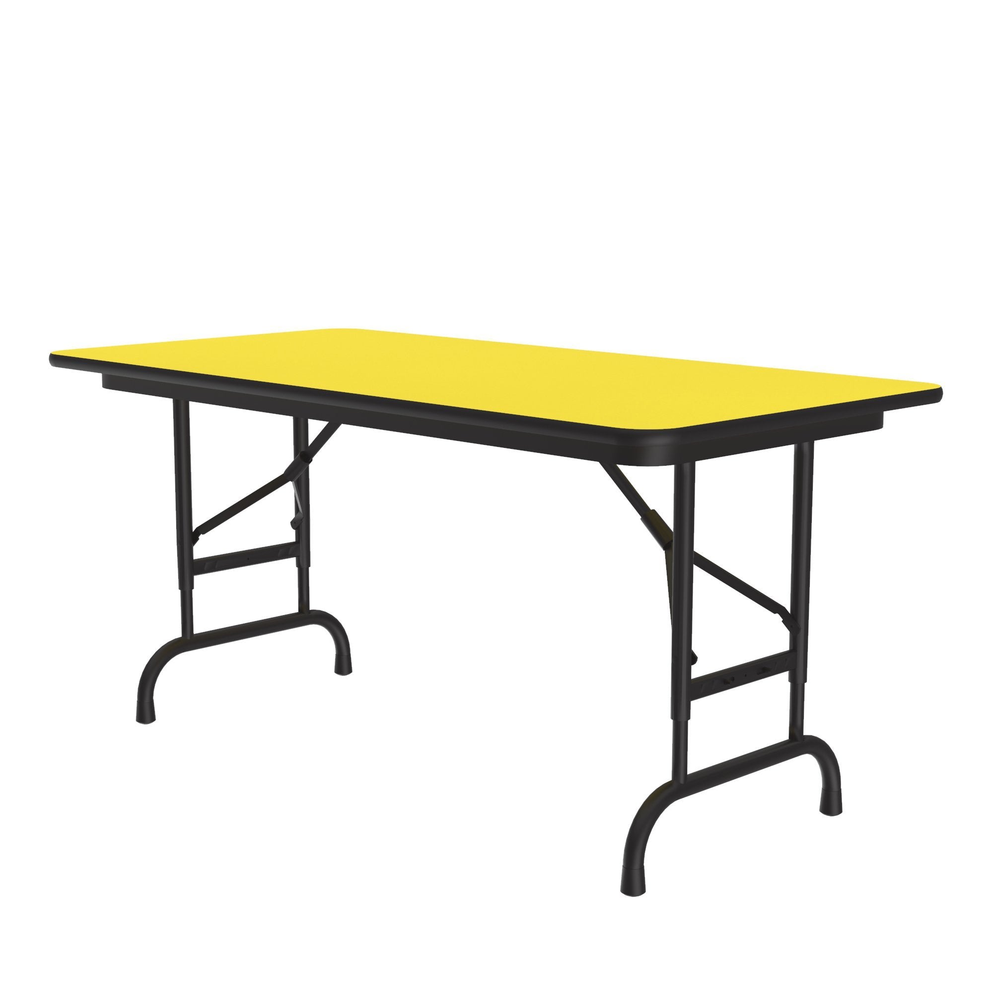 Commercial High-Pressure Folding Tables, Adjustable Height — High Intensity Colors