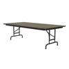 Commercial High-Pressure Folding Tables, Adjustable Height — Wood Grain Tops